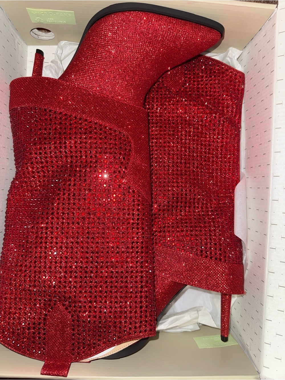 Thalia Sodi Red Crystal High Heel Booties